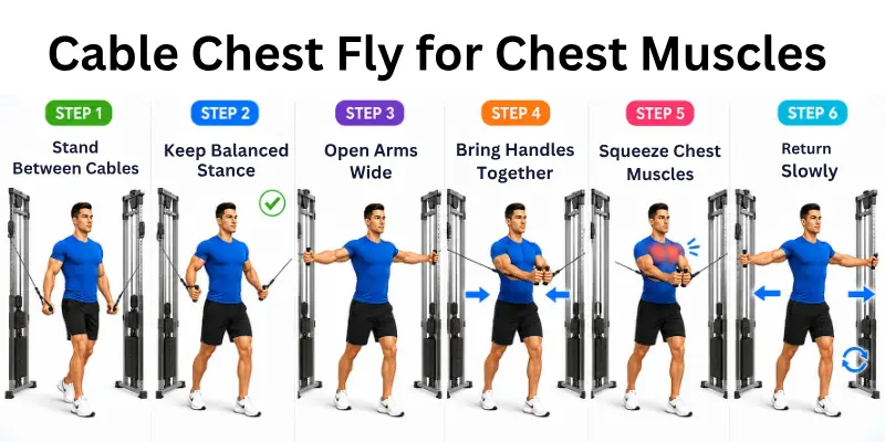 Cable Chest Fly for Chest Muscles