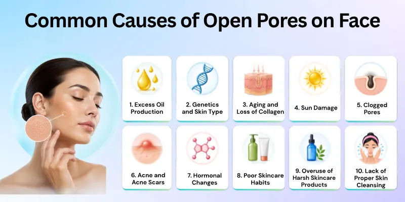 Common Causes of Open Pores on Face