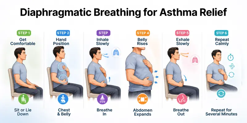 Diaphragmatic Breathing for Asthma Relief