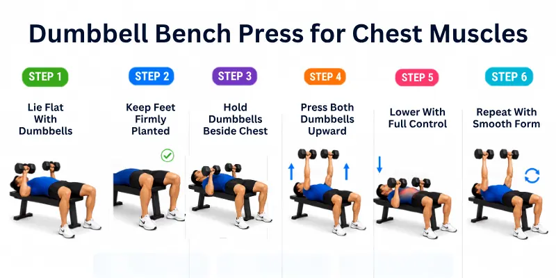 Dumbbell Bench Press for Chest Muscles