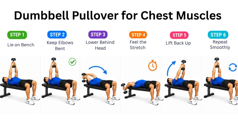 Dumbbell Pullover for Chest Muscles