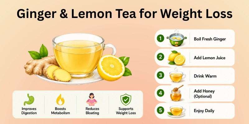 Ginger & Lemon Tea for Weight Loss