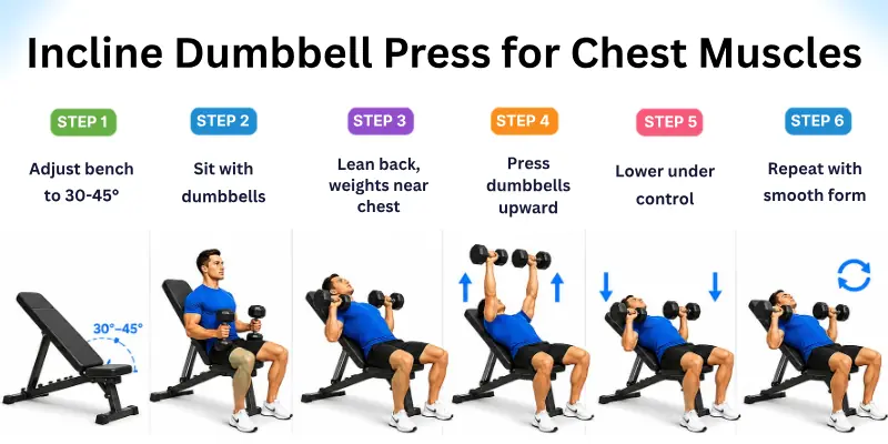 Incline Dumbbell Press for Chest Muscles