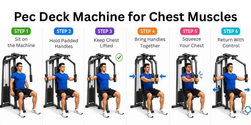 Pec Deck Machine for Chest Muscles 