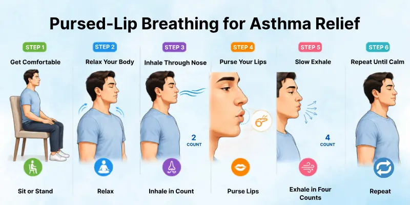 Pursed-Lip Breathing for Asthma Relief