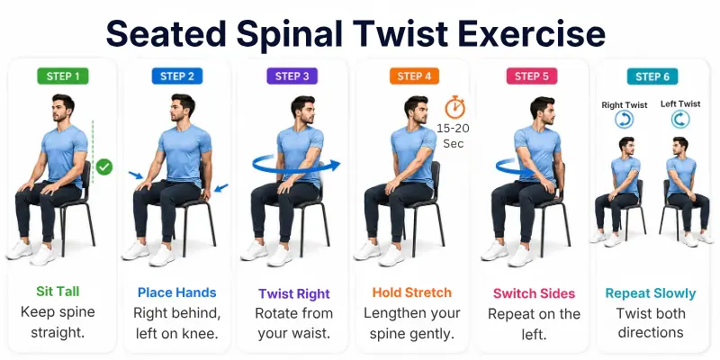 Seated Spinal Twist Exercise