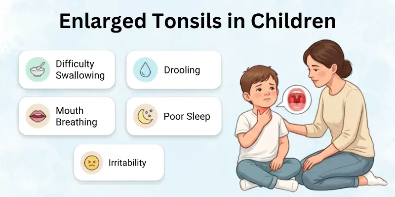 Symptoms of Enlarged Tonsils in Children