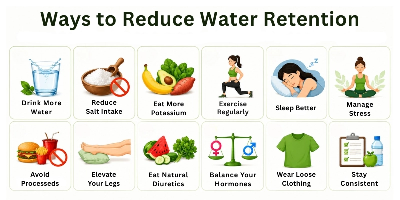 Ways to Reduce Water Retention