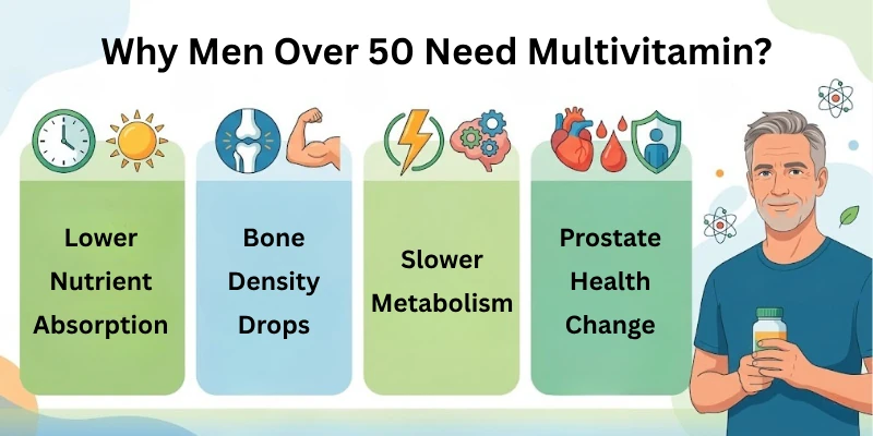 Why Men Over 50 Need Multivitamin?